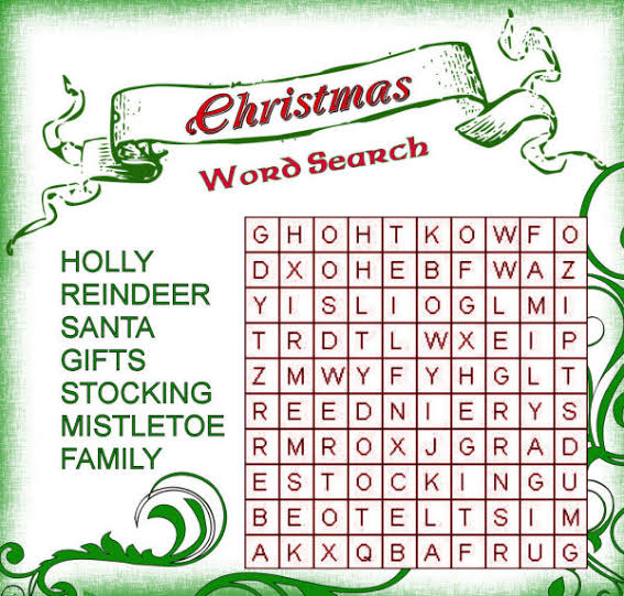 Word Searches - christmas puzzles